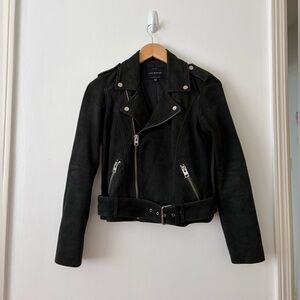 Lucky Brand dark green suede jacket.  Size XS, Excellent condition